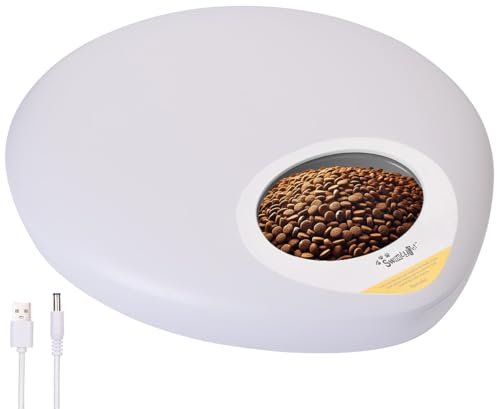 Sweetypet Futterautomat Katze Smarter Haustier-Futterautomat für Nass- Trockenfutter 5 Fächer mit Kühlung Hund Zeitschaltuhr