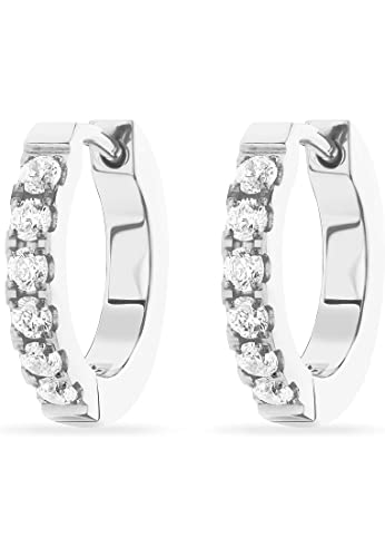 FAVS Damen-Creolen Edelstahl Zirkonia One Size Gelbgold 32021781