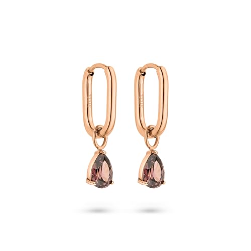 s.Oliver Ohrring - Elegante Creolen aus poliertem Edelstahl - ros gold - wasserfest hautfreundlich