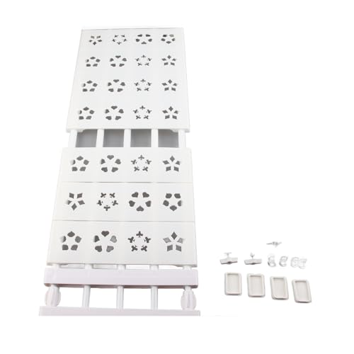 RASTKY Erweiterbarer Weißer Schrank-Spannregal-Organizer für Schuhregale und Bücherregale Stahl und PP-Material 24 cm Breite 0 20 Kg Tragkraft für Schrank und Bücherregal 75 120 cm 29 5 47 2