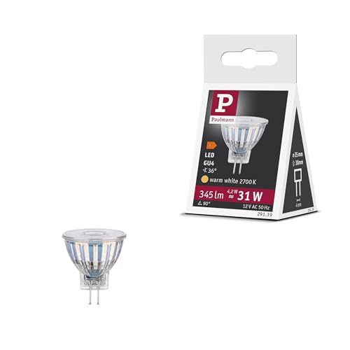 Paulmann 29139 Standard 12V LED Reflektor GU4 345lm 4 2W 2700K Silber Leuchtmittel