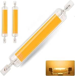 Hsientpe R7S LED 118mm Dimmbar LED R7S 118mm 20W Ersatz für 200W Halogen Leuchtmittel R7S LED Stab Warmweiß 3000K 2000LM Kein Flackern 360 Abstrahlwinke 2er Pack