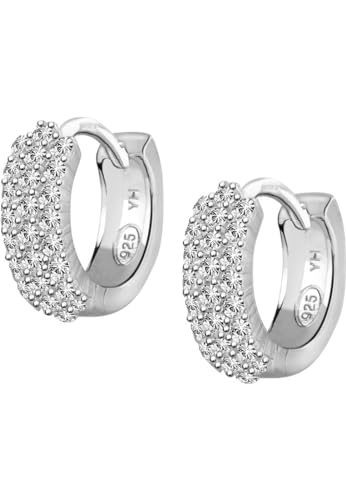 CHRIST Damen-Creolen 925er Silber recycelt Zirkonia One Size 89080291