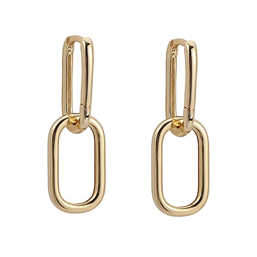 Damen geometrische einfache Metallart abnehmbare Brautschmuck Geschenk minimalistischer Schmuck ineinandergreifender Kreis baumeln Elefanten