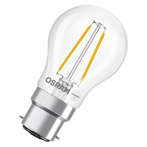 Osram LED-Lampe Star Miniballform P25 Filament 2700 K warmweiß 1 8 W B22d klar 250 lm 15.000h für Tischleuchten Dekoleuchten Akzentlicht