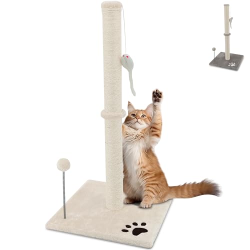 Beltom Kratzbaum Katzenkratzbaum Kletterbaum. Katzenbaum Katzen Spielbaum mit Zwinger 81 5 cm. - Beige