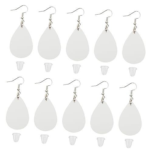 IMIKEYA Teiliges Dekorative Ohranhänger aus Holz DIY Bastelset für Handgefertigte Ohrstecker und Creolen Natürliche Ohrhaken Vielseitige Schmuckrohlinge für Frauen Langlebig und Glatt