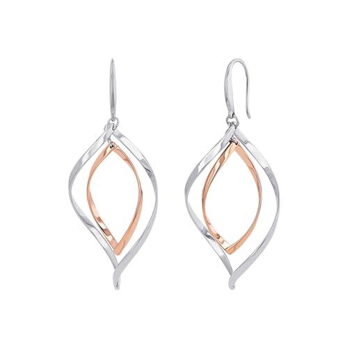 Amor Ohrhänger Edelstahl Damen Ohrschmuck 6 cm Bicolor Kommt in Schmuck Geschenk Box 2022598