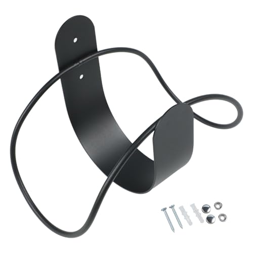 NINMORTH Gartenschlauchhalter Wandmontage 30m Schlauch Kohlenstoffstahl Wandaufhänger mit 5kg Tragkraft 215x135mm Weiß oder Schwarz