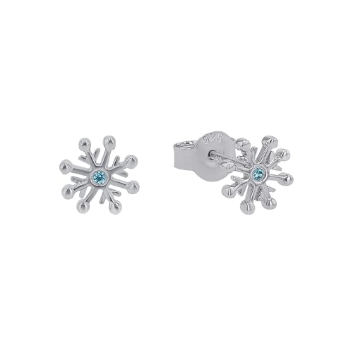 Prinzessin Lillifee Ohrstecker 925 Sterling Mädchen Ohrschmuck mit Zirkonia synth. 0 7 cm Schneeflocke Kommt in Schmuck Geschenk Box 2036944