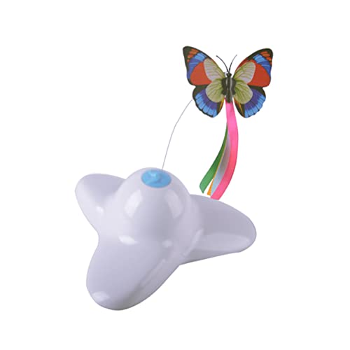 Toyvian 1 Stück Interaktives Elektrisches Katzenspielzeug mit Rotierendem Schmetterling Batteriefrei für Spaß und Unterhaltung Fördert die Gesundheit von Zähnen und Zahnfleisch für Katzen