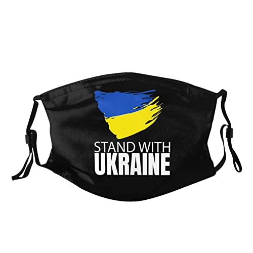 Hdadwy Kostenlose ukrainische Gesichtsmaske waschbare wiederverwendbare Stoffmasken Mundschutz verstellbare Sturmhauben für Frauen Männer Teenager