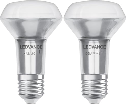 LEDVANCE Smarte LED R63 Spotlampe mit Wifi Technologie Sockel E27 Lichtfarbe änderbar 2700-6500K Ersatz für herkömmliche 60W-Reflektor-Glühbirnen steuerbar mit Alexa Google App