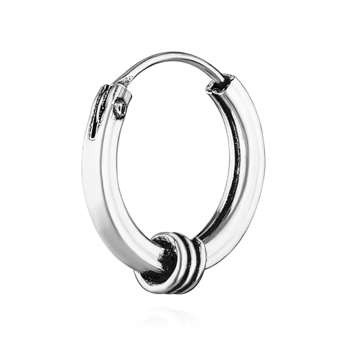 Nklaus 2x Einzel 925 STERLING SILBER Keltische Celtic Gothic Creolen 12mm 40390