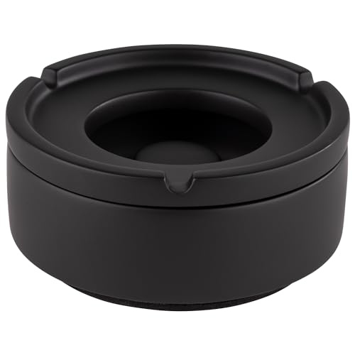 APS 559 Windaschenbecher ELEMENT mit möbelschonender Unterseite Beton Schwarz 10 5 cm