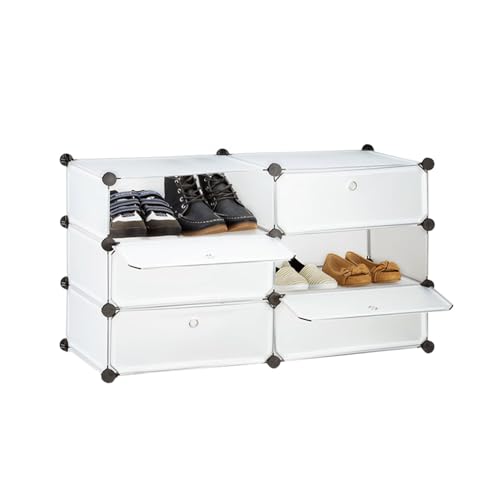 Wintem 10 modularen Einlegeböden 40x 30x 17 cm weiß leichte robuste Struktur auch geeignet für Bücher Werkzeuge Zubehör andere tägliche Gegenstände Fassungsvermögen