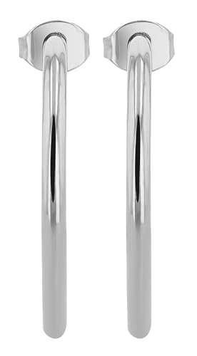 Akzent Wasserfeste Edelstahl Ohrringe Creolen in Silber für Damen 100% Wasserfest Hautverträglich