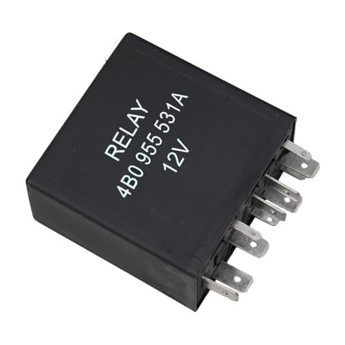 Violiica Wischerrelais 377 mit Intervallsteuerung 11 Pin kompatibel mit VW Golf 2001 2012 Passat R32 für Audi A4 schwarz