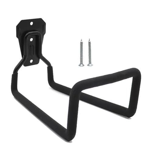 Gettimore Gartenschlauchhalter für den Außenbereich zur Wandmontage für schwere Eisenhalterung mit platzsparendem Design Schwarz