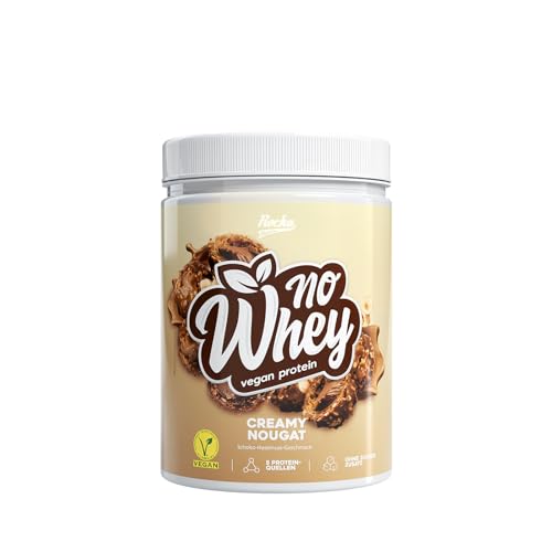 Neu Rocka Nutrition NO WHEY veganes Proteinpulver Pflanzliches Protein Pulver mit 20 g Protein pro Portion Multikomponentenprotein 100% Geschmack 300 g Creamy Nougat 300 g