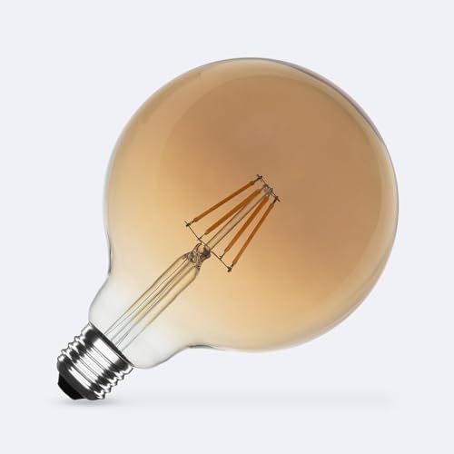 LEDKIA LIGHTING LED-Glühbirne Filament E27 6W 720 lm G125 Gold Warmes Weiß 2700K 360