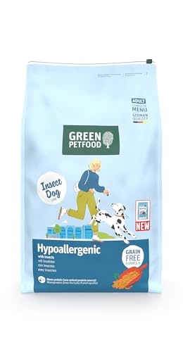 Green Petfood InsectDog Hypoallergen 1 x 10 kg Adult Premium Trockenfutter für ausgewachsene allergische Hunde getreidefrei mit Insektenprotein nachhaltiges Hundefutter 1er Pack NEU
