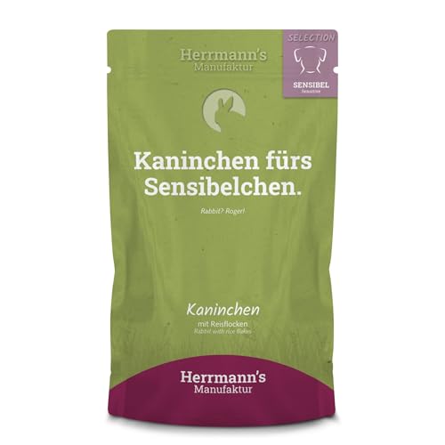 Herrmanns Hundefutter Kaninchen mit Reisflocken 100 g