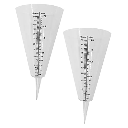 BESPORTBLE 2St Regen Becher wasserzÃ¤hler wassermengenzÃ¤hler Outdoor Regenmesser -Regenmessrohr messbecher Regenmesser mit Skala KegelfÃ¶rmiger Regenmesser wegbringen Rasen