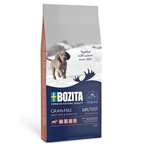 Bozita Grain Free Mother Puppy XL 12 kg Hundefutter aus Schweden getreidefrei für Welpen und Junghunde größerer Rassen und trächtige und säugende Hündinnen