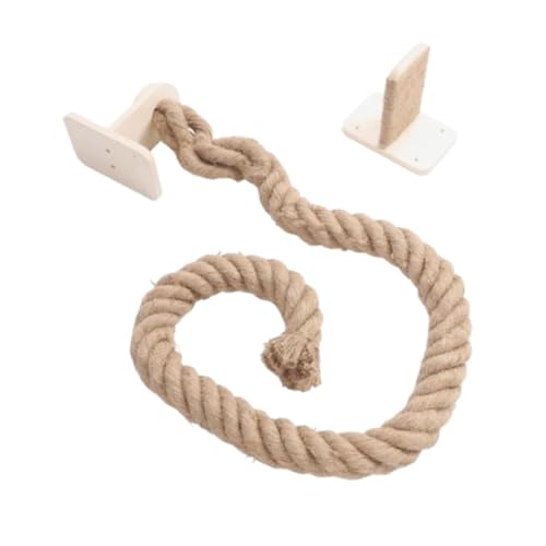 Milageto Wandmontage Katzenbaum mit Kletterseil Katzenturm für Kätzchen Flexible einfache Baugruppe Accessoire Ruhestall 160 cm Seil