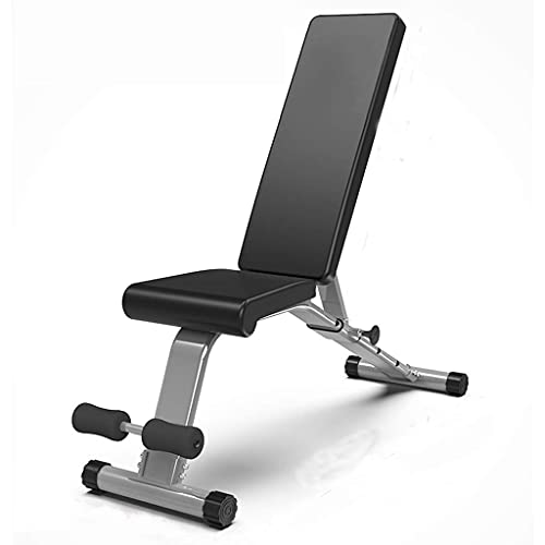 XDLEDMKIZ Verstellbare Hantelbank klappbare Trainingsbank Mehrzweck-Sit-up-Bank Hantelhocker verstellbare Höhen Gewichtheben Flach- und Schrägbank Fitness-Training
