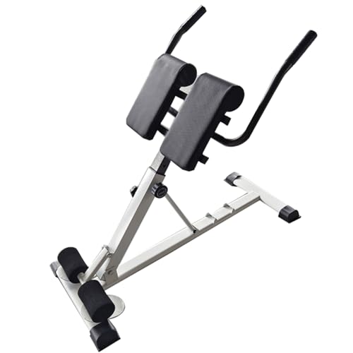 Mixtric Römischer Stuhl Rückenstreckbank Klappbares Trainingsgerät Verstellbare Beinpresse Hyperextensionsbank Für Das Fitnessstudio Zu Hause Für Bauchmuskeltraining Grau