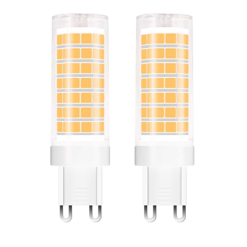 Zyrvolux G9 LED Warmweiß 6W 3000K 60W Halogen Equivalent Energiesparende G9 Lampen für Drinnen Draußen Flackerfrei Ideal für Tischlampen Wandlampen und Dekoratives Beleuchtung 2er Pack