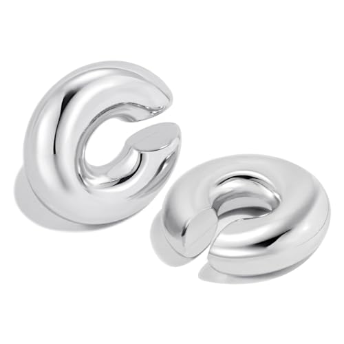 IOURVYA Silber 925 Creolen Kleine Ohrringe Damen Silber 925 Ohrringe Klobig Kleine Klobig Dick Knorpel Kreolen Huggie Creolen Mini Kleine Creolen Leicht Breit Ohrringe Mädchen