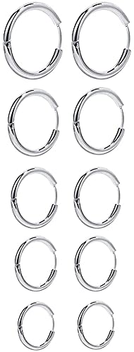  Runde Kreis Sterling Edelstahl Knorpel Tragus Sleeper Aufklappbar Für Herren 5 Paar Durable and clever