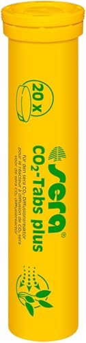  CO2 Tabs Plus CO2 Düngetabletten für Aquarien Schnelle Freisetzung von 100 ml CO2 Angereichert Spurenelementen und Vitalstoffen Packung 20 Tabletten