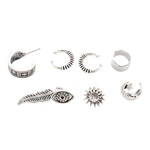 7 Paare Böhmische Boho Knorpel Sonnenfeder