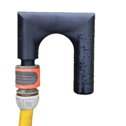 QOXEZY Wandmontierter Outdoor-Schlauchhalter für Gartenarbeit und Bewässerung bedruckter PVC-Rohr-Organizer kompaktes platzsparendes Design 12 x 12 x 2 5 cm