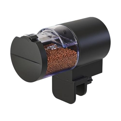 Automatischer Fischfutterautomat 12-Stunden-24-Stunden-Timer-Spender 100-ml-Futterbehälter Mit Großem Fassungsvermögen Leiser Batteriebetriebener Pellethalter Feuchtigkeitsbeständige ABS-Futterm