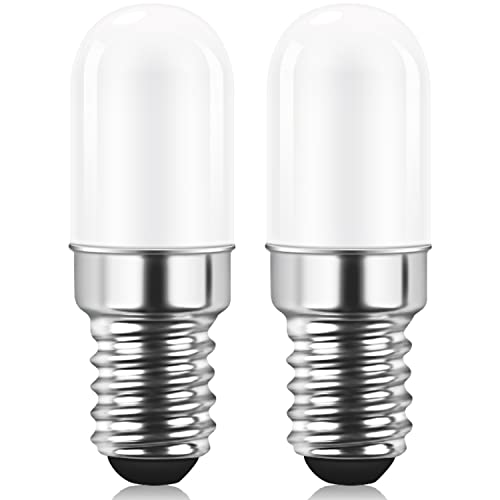 AGOTD E14 LED Warmweiss Lampe 2700K Glühbirne Kühlschranklampe Warmweiß Ersatz für 15W Halogenlampen LED-leuchtmittel 360 Abstrahlwinkel Nicht Dimmbar 2 Stück