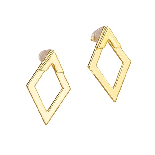 Vauki Boho Quadratische Ohrmuscheln Hängend Hohl Baumel Ohrstecker Minimalistisch Geometrisch Rhombus Schmuck Für 1 Paar