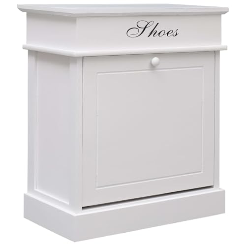 Gecheer Weiß 50x 28x 58 Paulownia Schuhablage für Eingangsbereich Wohnung Studentenwohnheim und Ordnungsliebende Haushalte284085