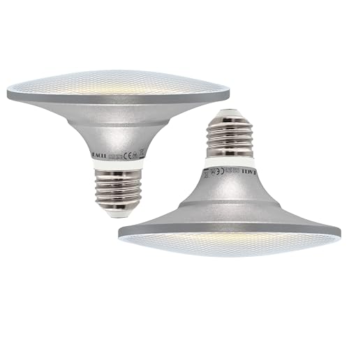 EACLL E27 LED UFO 4000K 15W Ersetzt 120W Halogen Glühlampe 2er-Pack. 1300 Lumen Neutralweiss Leuchtmittel AC 230V Flimmerfrei Lichtwinkel 120 UFO Licht Nicht Dimmbar 122mm X L85mm kürzer