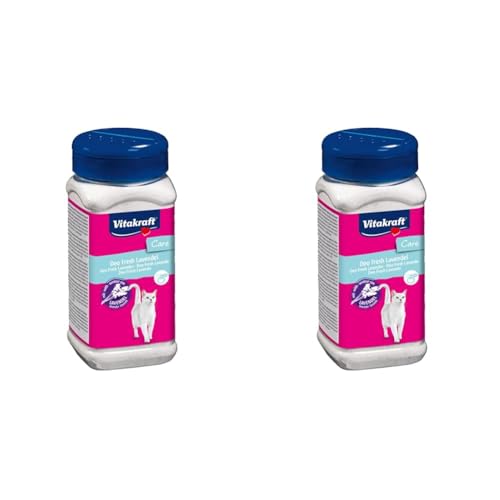 Vitakraft Deo Fresh Lavendel Frischegranulat für Katzentoiletten zarter Duft in aromaversiegelter Streudose 1x 720g Packung mit 2