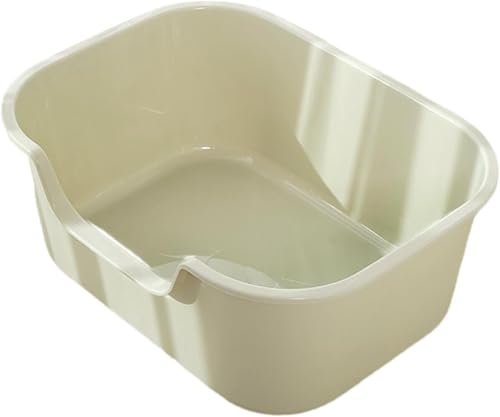 DETPWVWB Große Katzentoilette mit offener Oberseite stabile Katzentoilette mit hohen Seitenwänden for Hauskatzen ideales Haustierzubehör for Kätzchen und Erwachsene Katzen Green