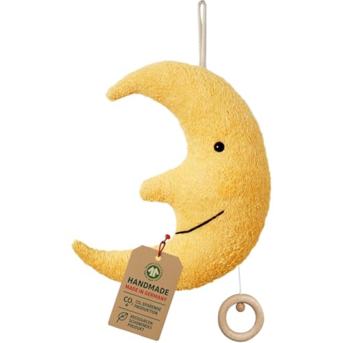 Efie Bio Spieluhr Mond Bio-Baumwolle kbA Made in Germany GOTS-zertifiziert Melodie Brahms Wiegenlied Guten Abend gute Nacht