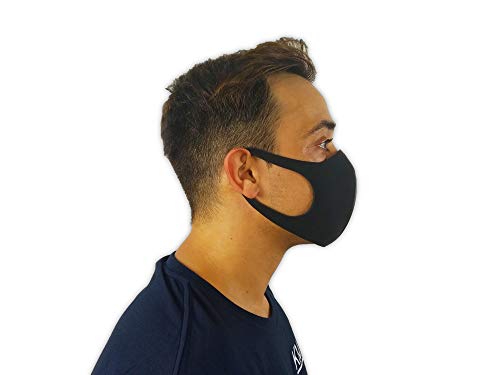 KMINA     Schwarz Günstig x20 Stück Schutzmaske Waschbar Schaum Schutzmasken Vorratspack