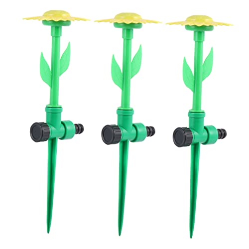 HEMOTON 3Stücke Garten Bewässerungssystem mit Sonnenblumen Spritzdüsen Einstellbare Tropfbewässerung für Präzise Rasenpflege Hochwertiges und Langlebiges Material