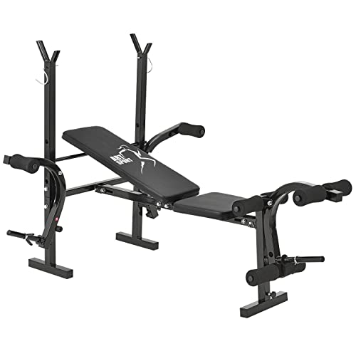 ArtSport Multifunktion Hantelbank ProfiGym1000 klappbar 4-fach verstellbar - mit Langhantelablage Beincurler Butterfly - Trainingsbank Schrägbank Flachbank