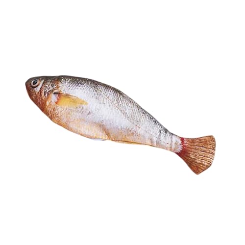 Fisch Spielzeug Für Katzen 150mAh Zappelnder Fisch - Interaktives Elektrisches Jagdspiel Mit Waschbarer Hülle Realistisch für Bereicherung Bewegung und gegen Langeweile für Indoor Outdoor und